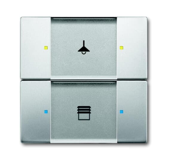 ABB 6126/02 2/4 fold çok fonksiyonlu KNX Anahtar BCU hariç Paslanmaz Çelik