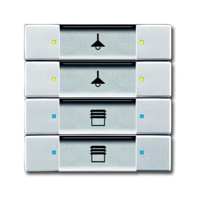 ABB 6127/02 4/8 fold çok fonksiyonlu KNX Anahtar BCU hariç Alüminyum Gümüş