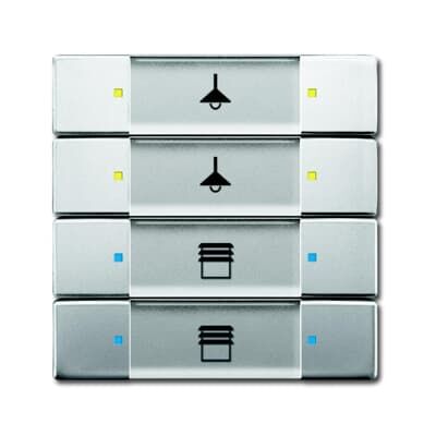 ABB 6127/02 4/8 fold çok fonksiyonlu KNX Anahtar BCU hariç Paslanmaz Çelik