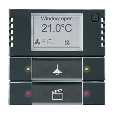 ABB 6128/28 2/4 fold KNX Termostat BCU hariç Antrasit