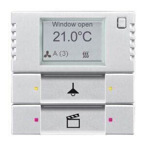 ABB 6128/28 2/4 fold KNX Termostat BCU hariç Alüminyum Gümüş
