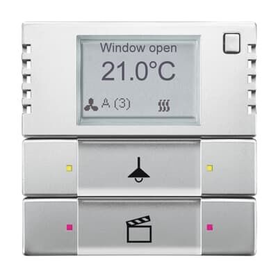 ABB 6128/28 2/4 fold KNX Termostat BCU hariç Paslanmaz Çelik
