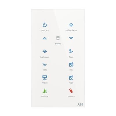 ABB TB/U12.7.1-CG 6/12 fold Dokunmatik Cam KNX Anahtar - Standart - 86x157 - Dikey
