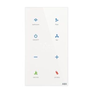 ABB TBR/U4.7.1-CG 2/4 fold Termostatlı Dokunmatik Cam KNX Anahtar - Standart - 86x157 - Dikey