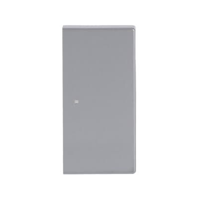 ABB SR-2 2 gang KNX Push Button Coupler Anahtar Kapak, Sol/Sağ, İkonsuz Alüminyum Gümüş