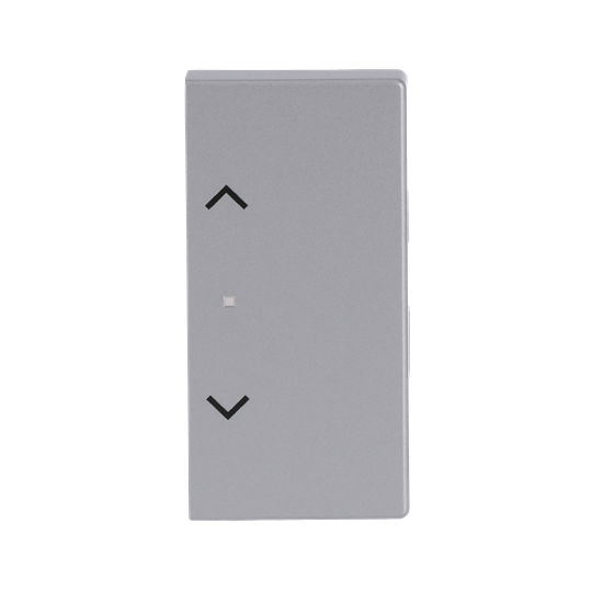 ABB SRB-2 2 gang KNX Push Button Coupler Anahtar Kapak, Sol/Sağ, Perde/Panjur İkonlu Alüminyum Gümüş