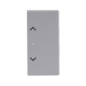 ABB SRB-2 2 gang KNX Push Button Coupler Anahtar Kapak, Sol/Sağ, Perde/Panjur İkonlu Alüminyum Gümüş