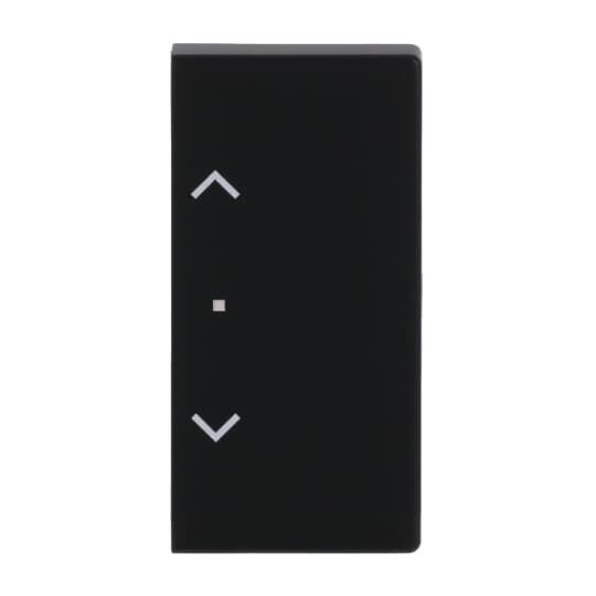 ABB SRB-2 2 gang KNX Push Button Coupler Anahtar Kapak, Sol/Sağ, Perde/Panjur İkonlu Mat Siyah
