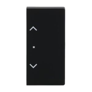 ABB SRB-2 2 gang KNX Push Button Coupler Anahtar Kapak, Sol/Sağ, Perde/Panjur İkonlu Mat Siyah