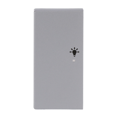 ABB SRL-2-L 2 gang KNX Push Button Coupler Anahtar Kapak, Sol, Aydınlatma İkonlu Alüminyum Gümüş
