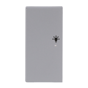 ABB SRL-2-L 2 gang KNX Push Button Coupler Anahtar Kapak, Sol, Aydınlatma İkonlu Alüminyum Gümüş