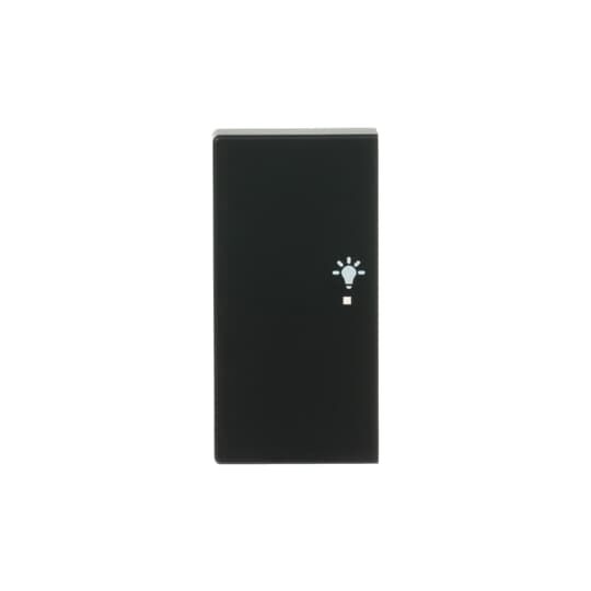 ABB SRL-2-L 2 gang KNX Push Button Coupler Anahtar Kapak, Sol, Aydınlatma İkonlu Mat Siyah