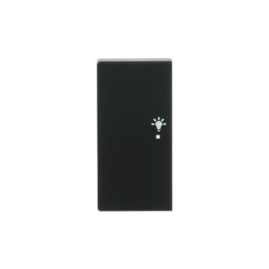 ABB SRL-2-L 2 gang KNX Push Button Coupler Anahtar Kapak, Sol, Aydınlatma İkonlu Mat Siyah
