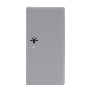 ABB SRL-2-R 2 gang KNX Push Button Coupler Anahtar Kapak, Sağ, Aydınlatma İkonlu Alüminyum Gümüş