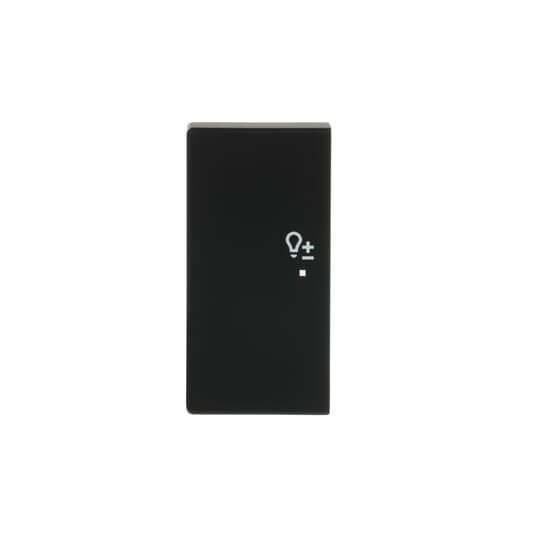 ABB SRD-2-L 2 gang KNX Push Button Coupler Anahtar Kapak, Sol, Dim İkonlu Mat Siyah