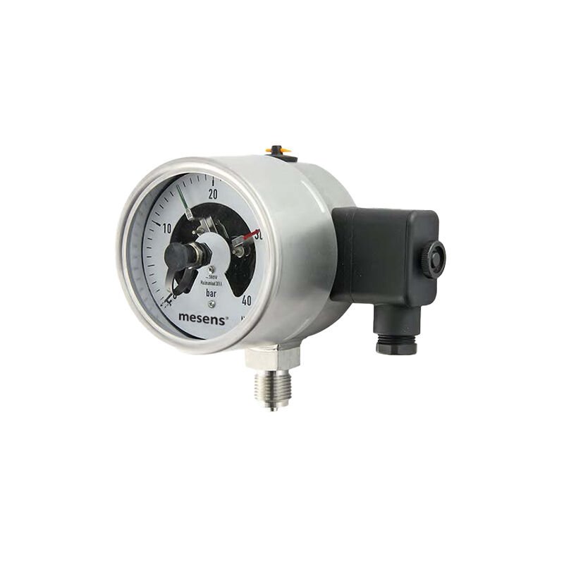 MPGK - Mesens 100 mm Komple Paslanmaz Kontaklı Manometre – Alttan Bağlantılı