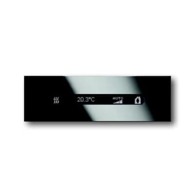 ABB 6351/08-825-500 Busch-priOn® Üst IR Sonlandırma Çıtası Termostatlı - Siyah Cam