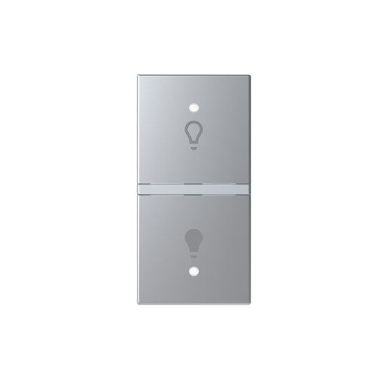 ABB N2121.1R KNX Anahtar Kapak 1M Aydınlatma İkonlu (2M cihazlar için sağ) Gümüş