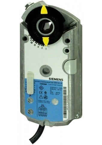 SIEMENS GEB161.1E 24V Yay Geri Dönüşsüz, 15Nm Tork, Oransal Kontrol, Rotary Tip Damper Motoru