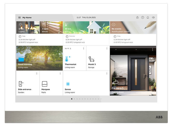 ABB H8237-4W IP touch 10 LAN/Wifi Beyaz - Paslanmaz Çelik